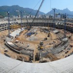 Maracana stadium under construction