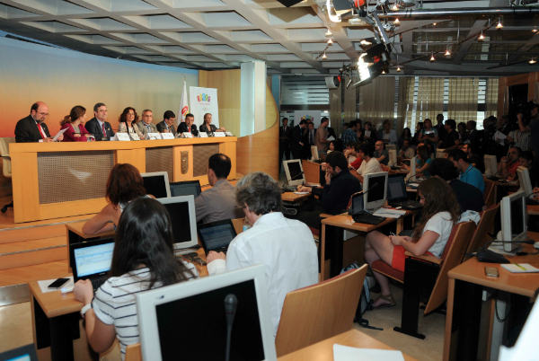 Madrid 2020 en conférence de presse pour commenter le rapport de la Commission d'Evaluation
