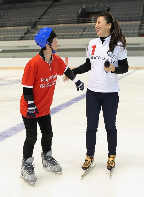 Children On The Ice - Laureus Sport For Good Project - Laureus World Sports Awards - Shanghai 2015