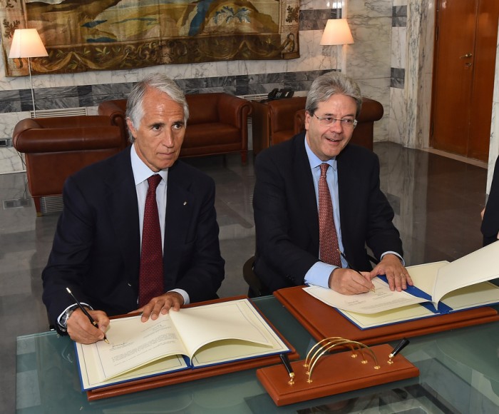 Roma, 20 maggio 2015 CONI, protocollo Ministero degli Esteri. Foto Ferdinando Mezzelani / GMT