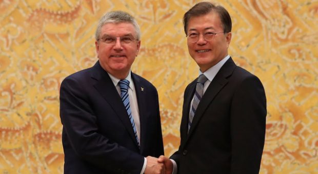 Thomas Bach Moon Jae In