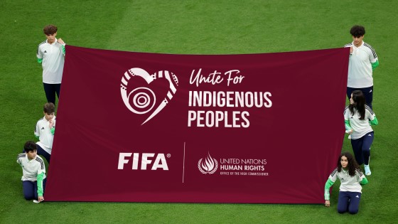 Flying Aboriginal and Maori flags during the FIFA Women’s World Cup 2023™